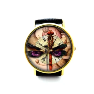Steampunk Dream. Steampunk Dream Leather Watch. Ladies Watch. Mens Watch. Steampunk Dream Jewelry. Steampunk Dream Accessory. Pattern 1