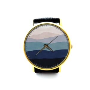 Mountain Art Leather Watch. Mountain Art Ladies Watch. Unisex Watch. Mountain Art Jewellery