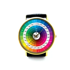 Color Wheel Leather Watch. Color Wheel. Color Wheel Accessory. Ladies Watch. Unisex Watch. Color Wheel Jewelry. Pattern 2